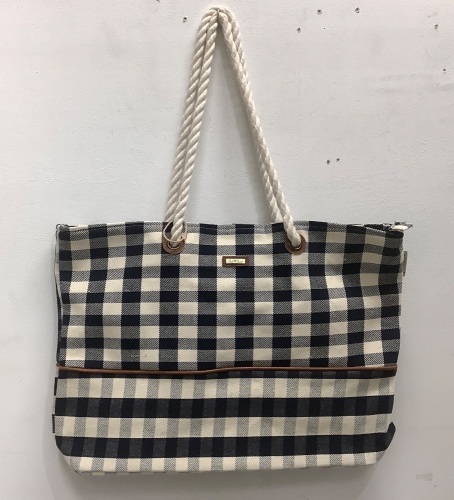 Cotton Soulder Tote - Broken Zipper - Lot 430