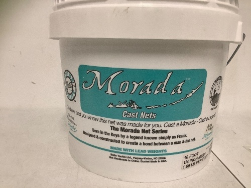 Morada, Cast Nets, 10 Foot, 1/4 Inch Mesh, 1.60  LB/Foot, Defective - Hole in Net - Lot 319