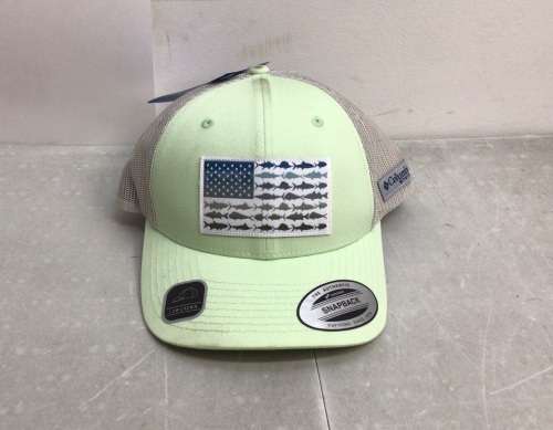 Columbia PFG Mesh Snap Back Fish Flag Ball Cap - Dirty - Lot 258