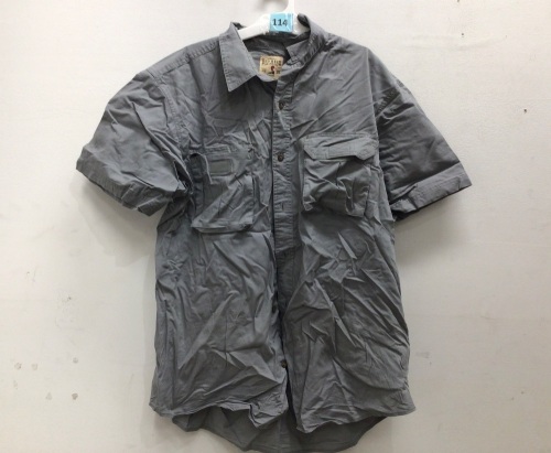 Mens Button-Down Short Sleeve Shirt, Size XL - Lot 114