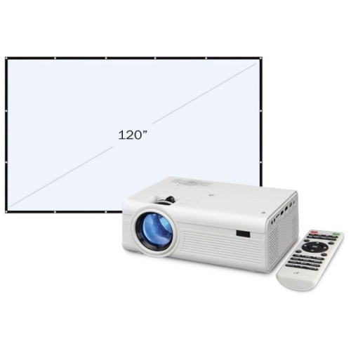 Mini Projector w/ Bluetooth and 120" Projection Screen - Lot 465