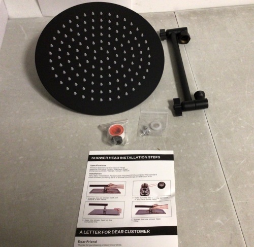 Round 10" Rainfall Shower Head - Lot 472