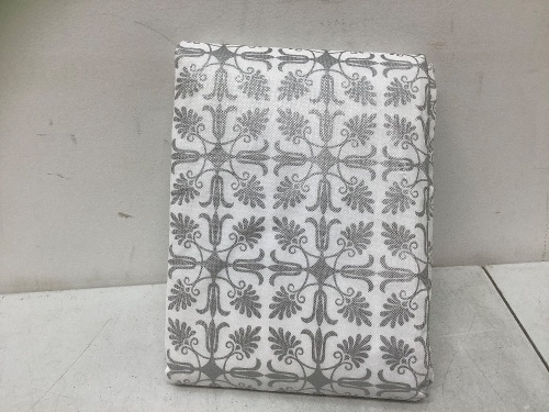 Top Table Cloth, Easy Corner Table Cloth for Folding Table, Gray/White - Lot 270