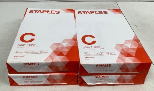 Lot of (4) Reams 8.5"x14" Legal Office Paper - Lot 447