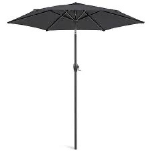 Outdoor Market Patio Umbrella w/ Push Button Tilt, Crank Lift - 7.5ft - Lot 4117