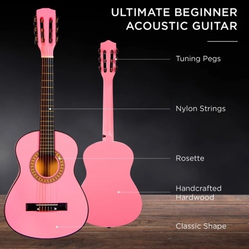 Kids Acoustic Guitar Beginner Starter Kit with Carrying Case - 30in - Lot 4257