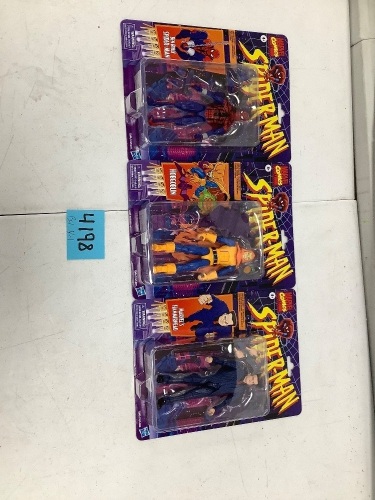 Set of 3 Spiderman Action Figures - Lot 4198