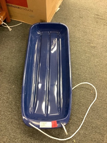 48in Kids Toboggan Snow Sled Board w/ Pull Rope, Curved Edges - Lot 327