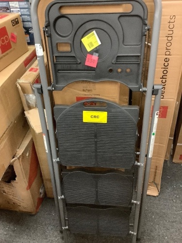 3-Step Folding Steel Ladder w/ Utility Tray, Hand Grip, 330lb Capacity - Lot 334
