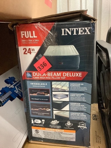 Intex Dura-Beam Deluxe Comfort Plush Air Mattress Series with Internal Pump - Lot 336