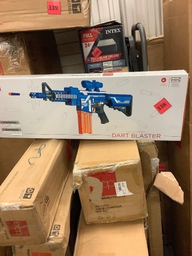 Kids Motorized Foam Dart Blaster, Toy Combat Battle Set w/ Electric Motor, High-Capacity Drum, 20 Soft Darts, Long Distance Shooting - Multicolor - Lot 338