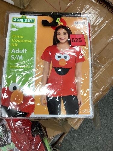 Adult S/M Elmo Costume Kit - Lot 625