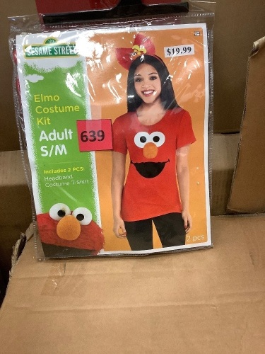 Adult S/M Elmo Costume Kit - Lot 639