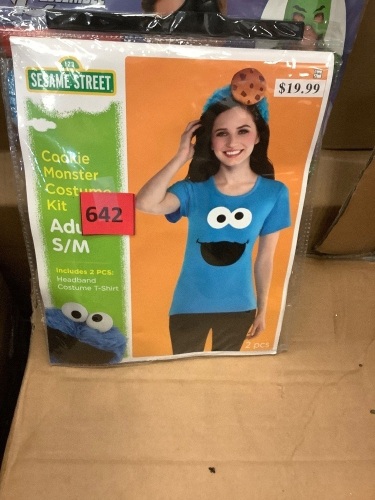Adult S/M Cookie Monster Costume Kit - Lot 642