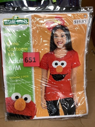 Adult S/M Elmo Costume Kit - Lot 651