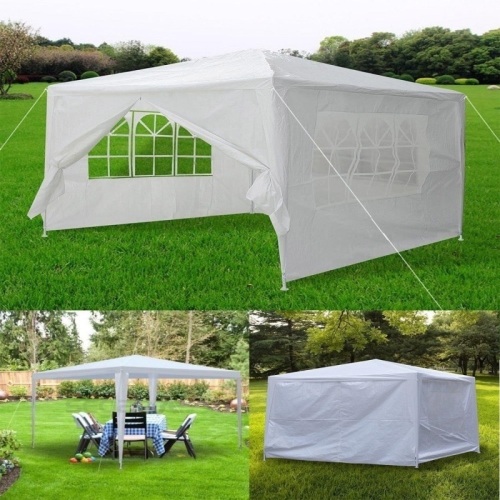 10' x 10' Party Tent Outdoor Gazebo Wedding Canopy w/4 Side Walls - Lot 691