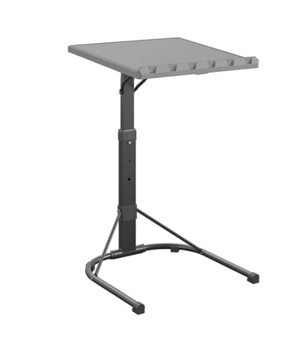 Multi-Functional Adjustable Height 17 in. Plastic Resin Personal Folding ActivityTable in Gray, Like New, Retail - $34.57 - Lot 11