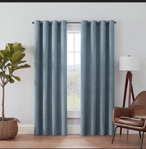 1 pc 52x108" Blackout Rowland Window Curtain Panel Blue- Eclipse, New, retail - $38.99 - Lot 17
