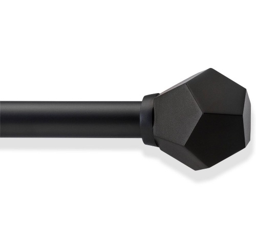 66"-120" Faceted Curtain Rod Matte Black - Project 62, Like New, Retail - $36 - Lot 28