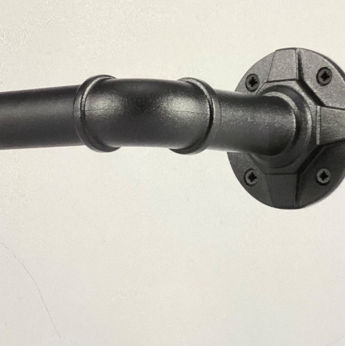 1 Inch Industrial Curtain Rod, Curtain Rods for Windows 28to 48 Inch, Rustic Wrap Around Curtain Rod, Fits for BlackoutCurtain, Indoor and Outdoor, Size: 28-48 Inch, Matte Black, Like New, Retail - $23.99 - Lot 29