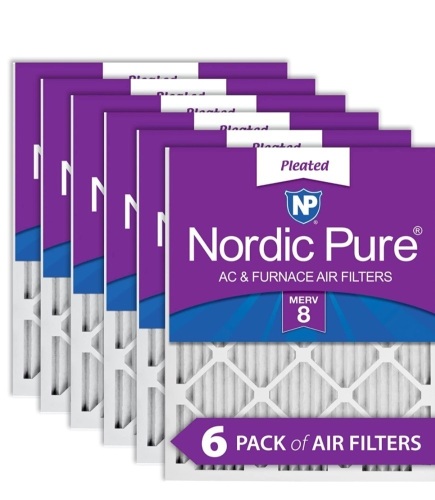 Nordic Pure 18×20x1 MERV 8 Pleated AC Furnace Air Filters 6Pack, Like New, Retail - $47.73 - Lot 42