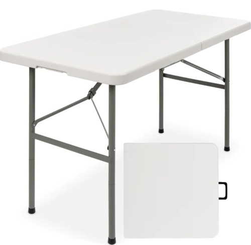 4ft Portable Folding Plastic Dining Table w/ Handle, Lock, Like New, Retail - $59.99 - Lot 56