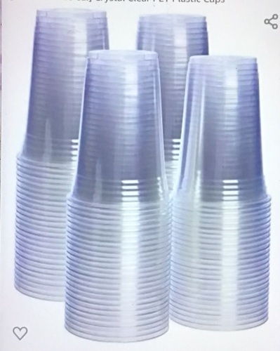 [100 Pack - 20 oz.] Crystal Clear PET Plastic Cups, New, Retail - $17.99 - Lot 69
