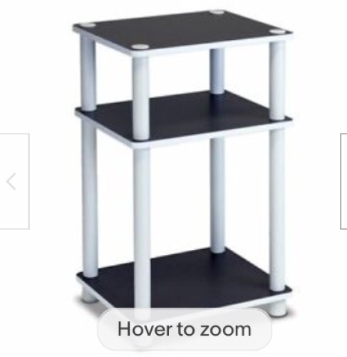 Furinno Just Turn-N-Tube Engineered Wood 3-Tier End Table in White, Like New, retail - $34.33 - Lot 70