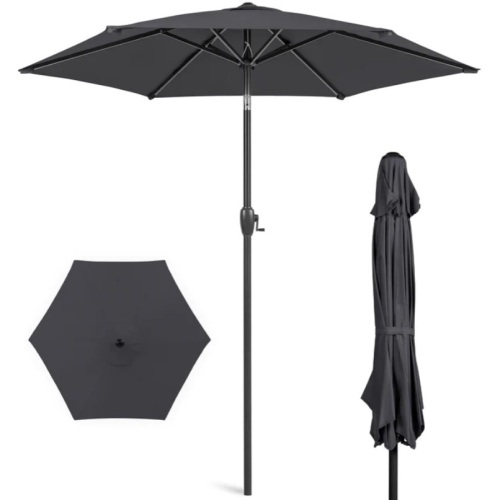 Outdoor Market Patio Umbrella w/ Push Button Tilt, Crank Lift - 7.5ft, Like New, Retail - $37.99 - Lot 72