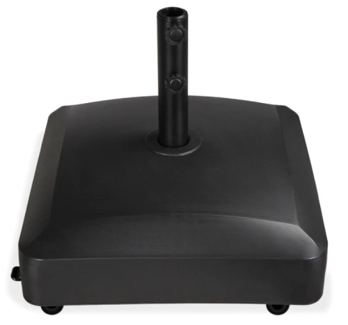 Fillable Mobile Umbrella Base Stand w/ 4 Wheels, 2 Locks, 137lb Capacity, Like New, retail - $84.99 - Lot 83