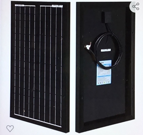 Renogy Solar Panel 30 Watt 12 Volt Mono MonocrystallinePower Charger for RV Battery Boat Caravan and Other Off-Grid Applications, Black-30, Black, Like New, Retail - $57 - Lot 106
