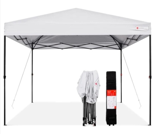 One-Person Setup  instant Pop Up Canopy w/ Wheeled Bag 10x10ft, Like New, Retail - $129.99 - Lot 108