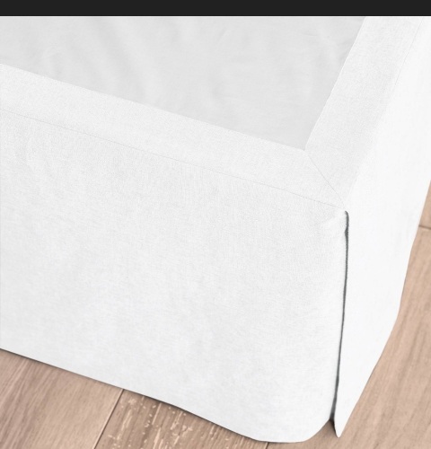 King Linen Blend Bedskirt White - Casaluna, LOT of 2, New, Retail - $45 - Lot 132