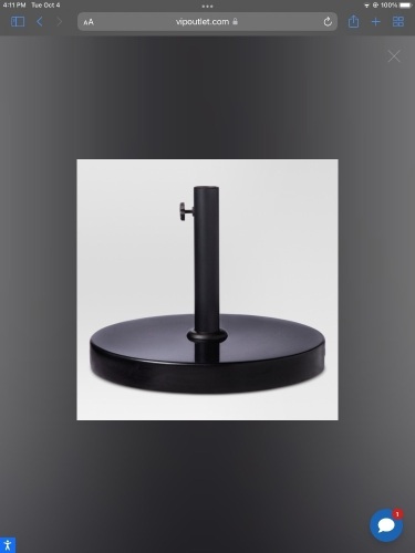 Granite Umbrella Base - Black - Threshold, Like New, Retail - $70 - Lot 133