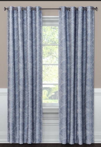 1pc 50"×95" Blackout Modern Stroke Window Curtain Panel Blue- Project 62, Like New, Retail - $37 - Lot 137