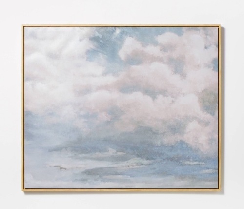 36" × 30" Clouds Framed Wall Canvas - Threshold™' designed with Studio McGee, Like New, Retail - $70 - Lot 152