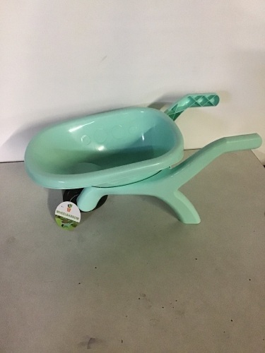 Mini Toy Wheelbarrows, LOT of 6, 3 Green/3 Red, New, Retail - $5 - Lot 157