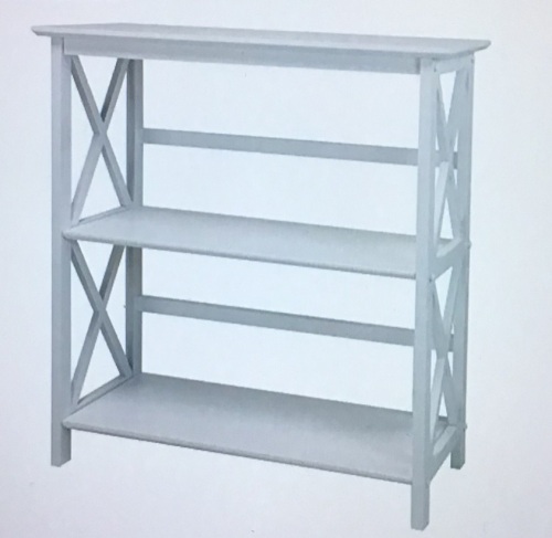 Casual Home Montego 3-Shelf Bookcase, White, Like New, Retail - $61.39 - Lot 171
