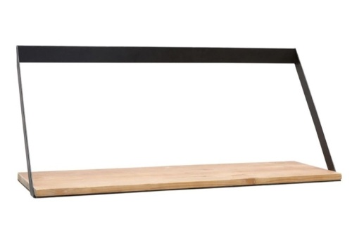 Trenton Shelf, Aged Wood & Iron, 24"W x12" D, Like New, Retail - $149 - Lot 199