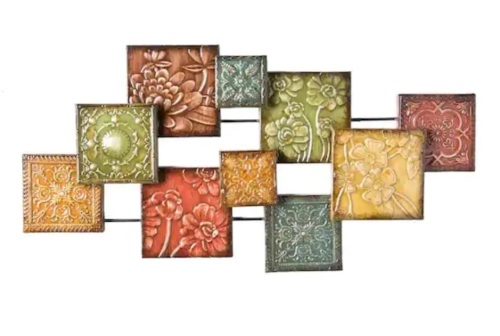 41-1/2 in. W x 20-3/4 in. H Bijou Metal Wall Sculpture, Like New, Retail - $66.33 - Lot 222