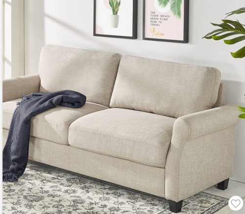 56" Josh Loveseat Sofa Beige - Zinus, Like New, Retail - $799 - Lot 229