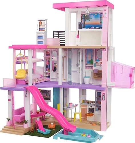 Barbie Dreamhouse Doll House Playset House with 75+ AccesssoriesWheelchair Accessible Elevator Pool, Slide and Furniture, Like New, Retail - $199 - Lot 240