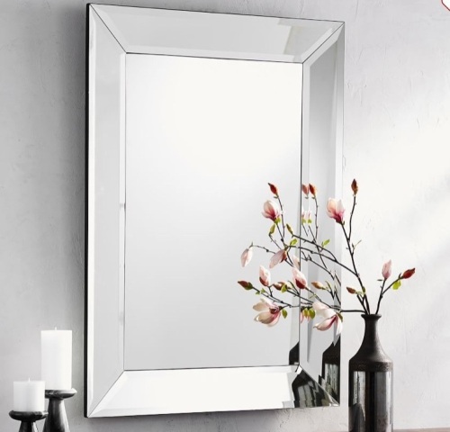 Beveled Glass Rectangular Mirror, 30 x 42', Like New, Retail - $399 - Lot 245