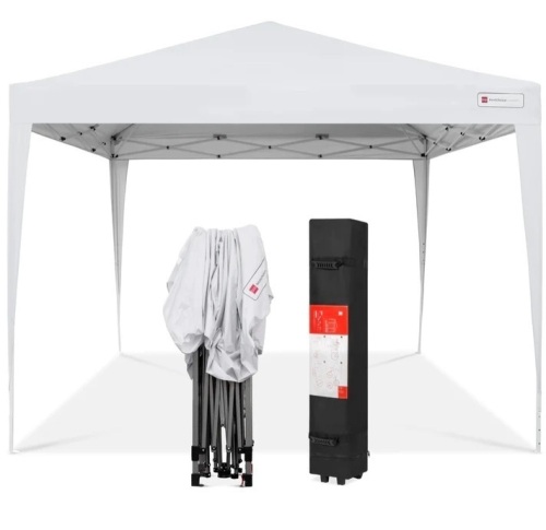 Outdoor Portable Pop Up Canopy Tent w/ Carrying Case, 10x10ft, Like New, Retail - $99.99 - Lot 256