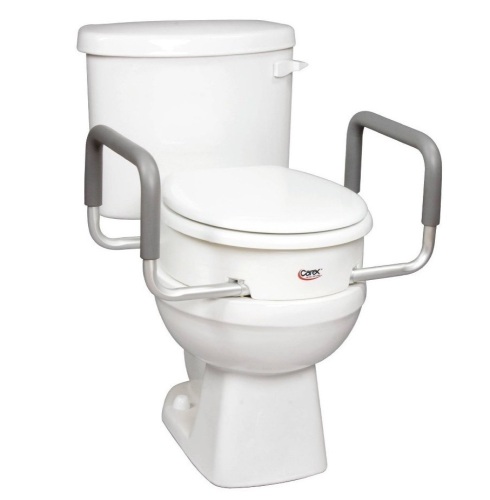 Carex Toilet Seat Elevator with Arms - Elongated, Like New, Retail - $59.99 - Lot 270