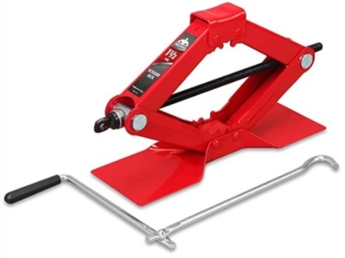 Jack Boss Car Scissor Jack 1.5 Ton 3,300 lbs Capacity Steel. Portable Tire Jackwith Handle Mounts Durable Leveling Jacks for Car Truck Sedans MPV, Like New, Retail - $24.99 - Lot 276
