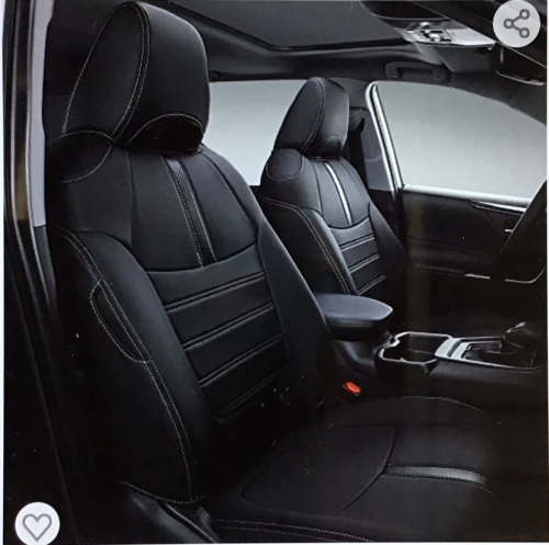 PTYYDS Fit Toyota RAV4 Seat Covers Full Set PU Leather SeatCovers for Rav4 2019 2020 2021 2022 Accessories (Black,2019-2022 RAV4(Not for Adventure and TRD-Off)), Like New, Retail - $239.99 - Lot 282