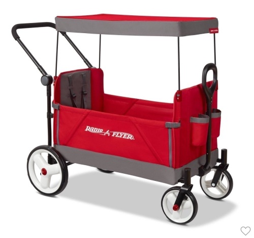 Radio Flyer Convertible Stroll 'N Wagon with Canopy, Like New, Retail - $169.99 - Lot 295