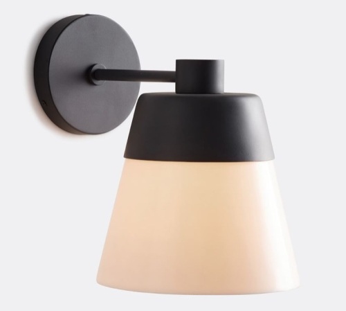 Jenson Milk Glass Sconce, Like New, Retail - $179 - Lot 311