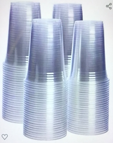 [100 Pack - 20 oz.] Crystal Clear PET Plastic Cups, New, Retail - $17.99 - Lot 313